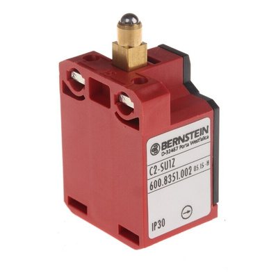 Bernstein AG C2 Series Plunger Interlock Switch, NO/NC, IP20, Glass Reinforced Plastic (GRP) Housing
