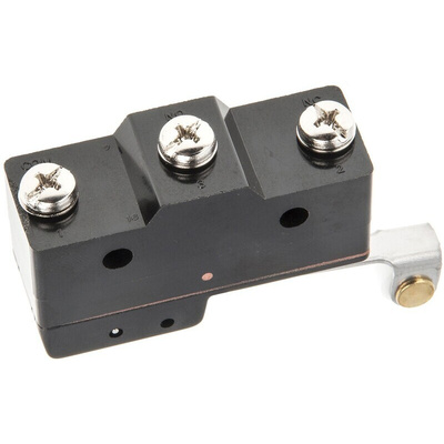 Omron Roller Lever Limit Switch, NO/NC, IP00, SPDT, 500V ac Max, 15A Max