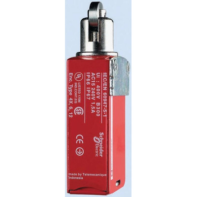 Telemecanique Sensors XCSM Series Plunger Top Plunger, 2NC/1NO, IP66, IP67, IP68, Metal Housing