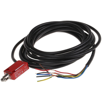 Telemecanique Sensors XCSM Series Roller Plunger Interlock Switch, 2NC/1NO, IP67, IP68, 3P, Metal Housing, 240V ac ac
