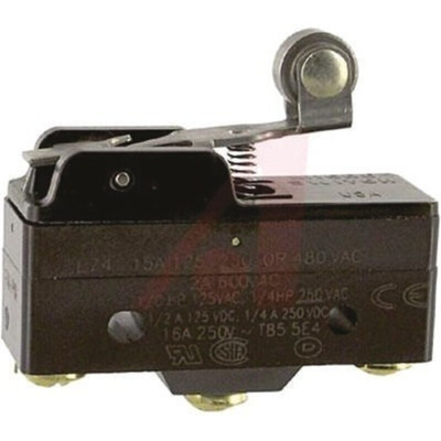 Honeywell BZ Series Roller Lever Limit Switch, SPDT, Plastic Housing, 125V ac Max, 15A Max