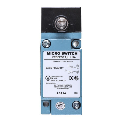 Honeywell HDLS Series Rotary Limit Switch, NO/NC, IP67, SPDT, Die Cast Zinc Housing, 600V ac Max, 10A Max