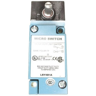 Honeywell HDLS Series Limit Switch, NO/NC, IP67, SPDT, Die Cast Zinc Housing, 600V ac Max, 10A Max