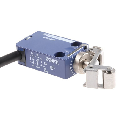 Telemecanique Sensors OsiSense XC Series Roller Lever Plunger Limit Switch, NO/NC, IP66, IP67, IP68, DP, Zinc Alloy