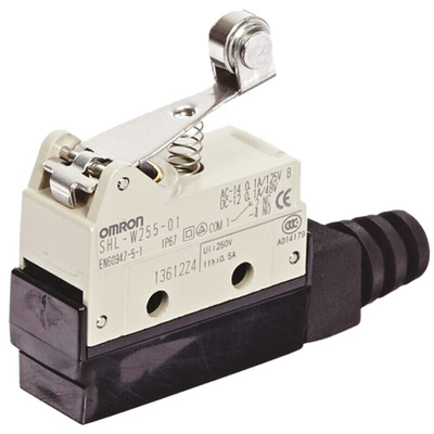 Omron Roller Lever Limit Switch, NO/NC, IP67, SPDT, 480V ac Max, ac 2 A, dc 200mA Max