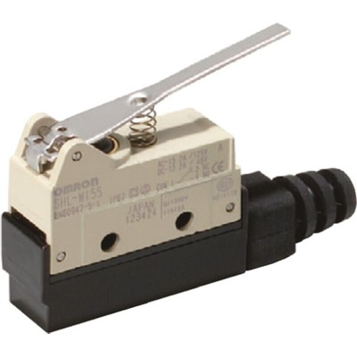 Omron Roller Lever Limit Switch, NO/NC, IP67, SPDT, 480V ac Max, ac 2 A, dc 200mA Max