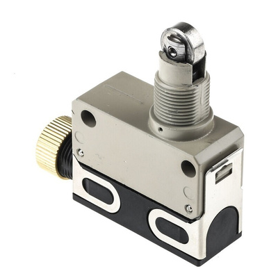 Omron D4E Series Roller Plunger Limit Switch, NO/NC, IP67, SPDT, 125V ac Max, 5A Max