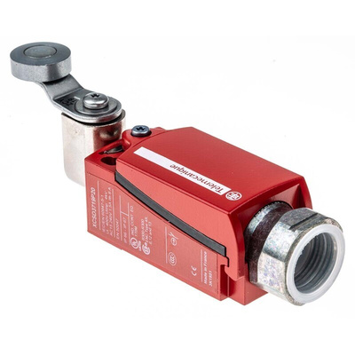 Telemecanique Sensors XCSD Series Roller Lever Interlock Switch, 2NC/1NO, 3P, Metal Housing