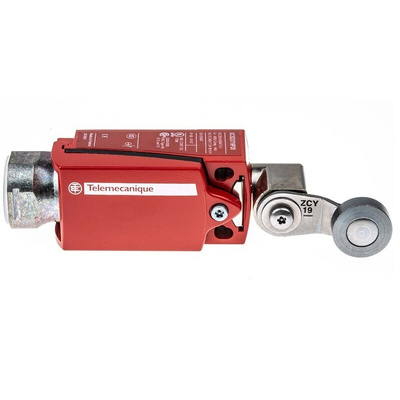 Telemecanique Sensors XCSD Series Roller Lever Interlock Switch, 2NC/1NO, 3P, Metal Housing
