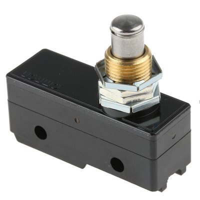 Omron Plunger Limit Switch, NO/NC, IP00, SPDT, Thermosetting Resin Housing, 500V ac Max, 15A Max