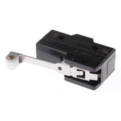 Omron Roller Lever Limit Switch, NO/NC, IP00, SPDT, Thermosetting Resin Housing, 500V ac Max, 15A Max