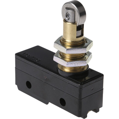 Omron Z Series Roller Plunger Limit Switch, NO/NC, IP00, SPDT, Thermosetting Resin Housing, 500V ac Max, 15A Max