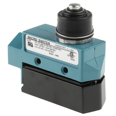 Honeywell BZE6 Series Plunger Limit Switch, NO/NC, IP66, SPDT, Die Cast Zinc Housing, 600V ac Max, 15A Max