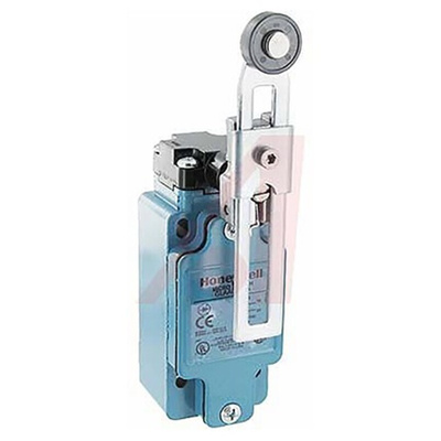 Honeywell GLA Series Adjustable Roller Lever Limit Switch, NO/NC, IP67, SPDT, Die Cast Zinc Housing, 600V ac Max, 10A