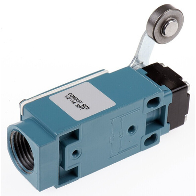 Honeywell GLC Series Roller Lever Limit Switch, NO/NC, IP66, SPDT, Die Cast Zinc Housing, 600V ac Max, 10A Max