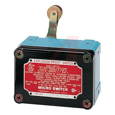 Honeywell Roller Lever Limit Switch, NO/NC, SPDT, Aluminium Housing, 480V ac Max, 15A Max
