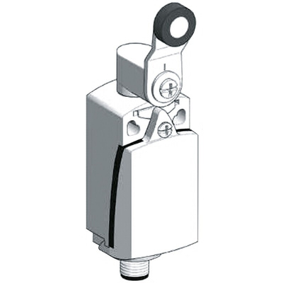 Telemecanique Sensors OsiSense XC Series Roller Lever Limit Switch, NO/NC, IP66, IP67, DPST, Zamak Zinc Alloy Housing,