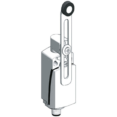 Telemecanique Sensors OsiSense XC Series Roller Lever Limit Switch, NO/NC, IP66, IP67, DPST, Zamak Zinc Alloy Housing,
