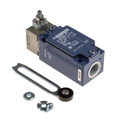 Telemecanique Sensors OsiSense XC Series Roller Lever Limit Switch, NO/NC, IP66, Zamak Zinc Alloy Housing