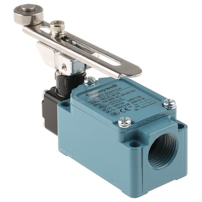 Honeywell SZL-WL Series Adjustable Roller Lever Limit Switch, NO/NC, IP67, SPDT, Die Cast Aluminium Housing, 6A Max