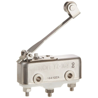 Omron Roller Lever Limit Switch, NO/NC, IP00, SPDT, 250V ac Max, 1A Max