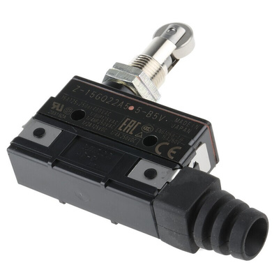Omron Roller Plunger Limit Switch, NO/NC, IP62, SPDT, 500V ac Max, 15A Max