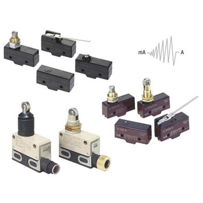 Omron Roller Plunger Limit Switch, NO/NC, IP65, SPDT, 480V ac Max, 480 V ac 15 A, 125 V dc 500mA Max