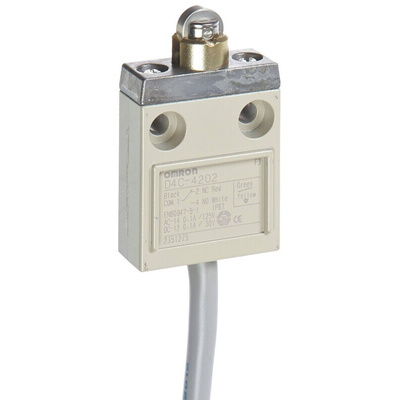 Omron Roller Plunger Limit Switch, NO/NC, IP67, SPDT, 250V ac Max, 125 V ac 100mA Max