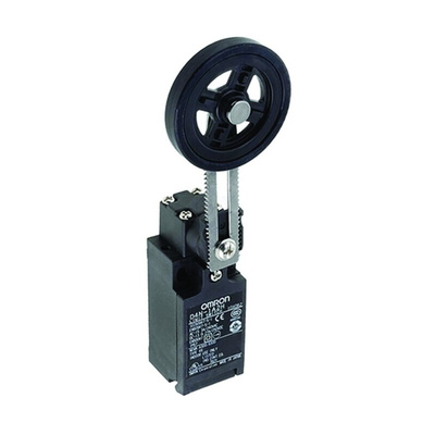 Omron D4N Series Adjustable Roller Lever Top Plunger, NO/NC, IP67, DPST, Metal Housing