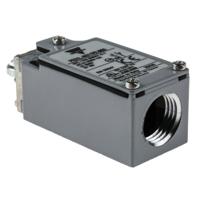 Carlo Gavazzi Roller Plunger Limit Switch, NO/NC, IP66, SPDT, Zinc Housing, 24V ac Max, 24 V ac 10A Max