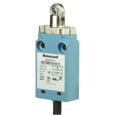 Honeywell NGC Series Roller Plunger Limit Switch, NO/NC, IP67, SPDT, Metal Housing, 240V ac Max, 6A Max