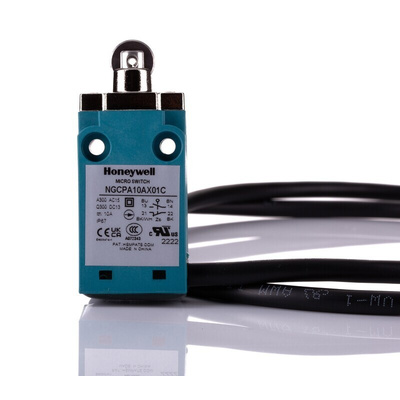 Honeywell NGC Series Roller Plunger Limit Switch, NO/NC, IP67, SPDT, Plastic Housing, 240V ac Max, 6A Max