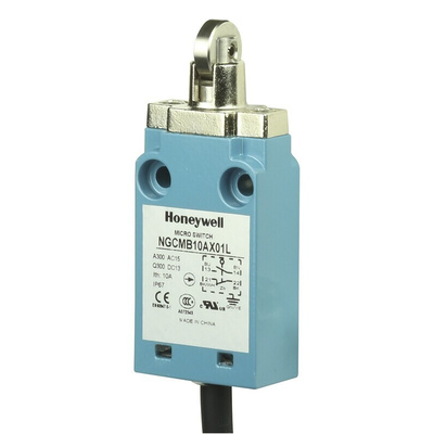 Honeywell NGC Series Roller Plunger Limit Switch, 2NO/2NC, IP67, DPDT, Metal Housing, 10mA Max