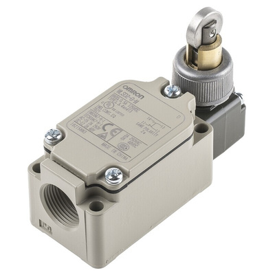 Omron WL Series Roller Plunger Limit Switch, NO/NC, IP67, SPST, 500V ac Max, 10A Max