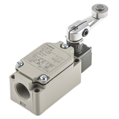 Omron WL Series Roller Lever Limit Switch, NO/NC, IP67, SPST, 500V ac Max, 10A Max