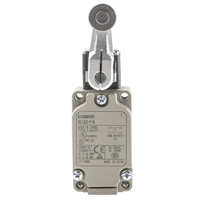 Omron WL Series Roller Lever Limit Switch, NO/NC, IP67, SPST, 500V ac Max, 10A Max