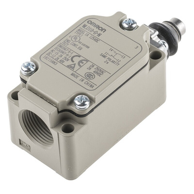 Omron WL Series Plunger Limit Switch, NO/NC, IP67, SPST, 500V ac Max, 10A Max