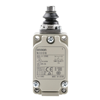 Omron WL Series Plunger Limit Switch, NO/NC, IP67, SPST, 500V ac Max, 10A Max