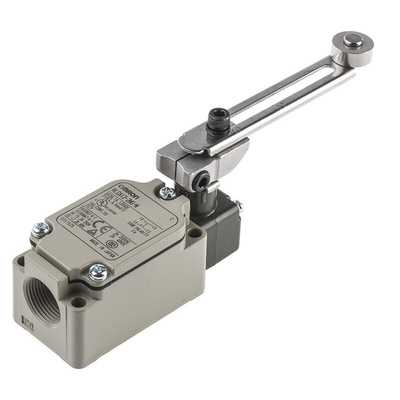 Omron WL Series Roller Lever Limit Switch, NO/NC, IP67, SPST, 500V ac Max, 10A Max
