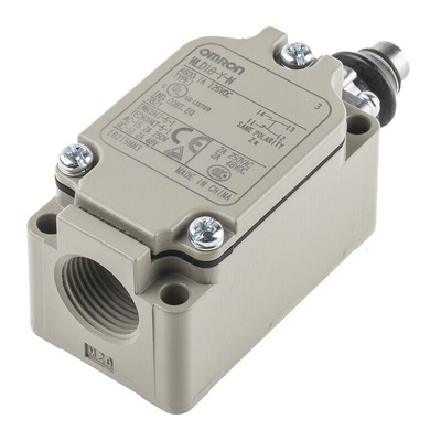 Omron WL Series Plunger Limit Switch, NO/NC, IP67, SPST, 500V ac Max, 10A Max