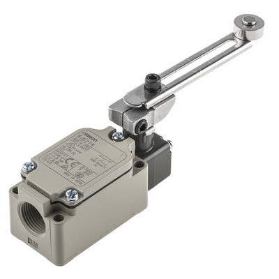 Omron WL Series Roller Lever Limit Switch, NO/NC, IP67, SPST, 500V ac Max, 10A Max