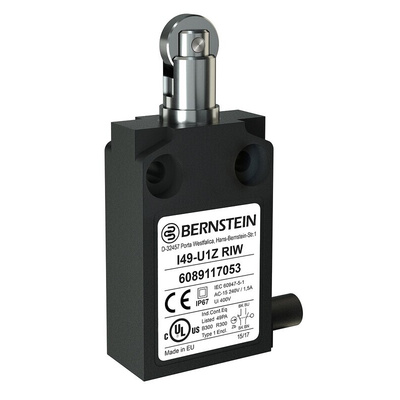 Bernstein AG I49 Series Roller Plunger Top Plunger, NO/NC, IP67, SPST, Plastic Housing