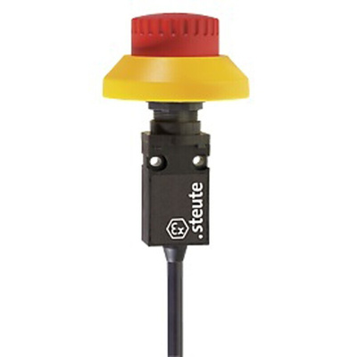 Steute Ex 14 Series Push Button Limit Switch, 2NC, IP65, DPST, Thermoplastic Housing, 250V ac Max, 250 V ac 6 A, 230 V