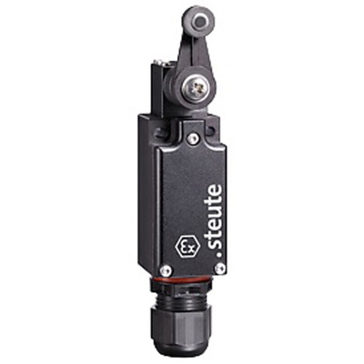 Steute Ex 97 Series Lever Limit Switch, NO/NC, IP66, IP67, IP69, DPST, Thermoplastic Housing, 500V ac Max, 4A Max