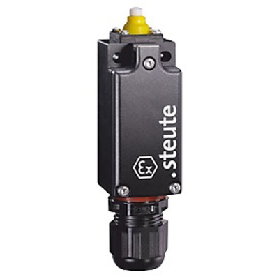 Steute Ex 97 Series Plunger Limit Switch, NO/NC, IP66, IP67, IP69, DPST, Thermoplastic Housing, 500V ac Max, 4A Max
