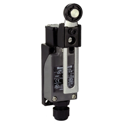 Honeywell SZL-VL Series Adjustable Roller Lever Limit Switch, NO/NC, IP67, SPDT, Metal Housing, 380V ac Max, 220 V dc