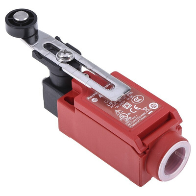 Allen Bradley Guardmaster 440P Series Adjustable Roller Lever Top Plunger, NO/NC, IP66, SPST, Glass Filled PBT Housing