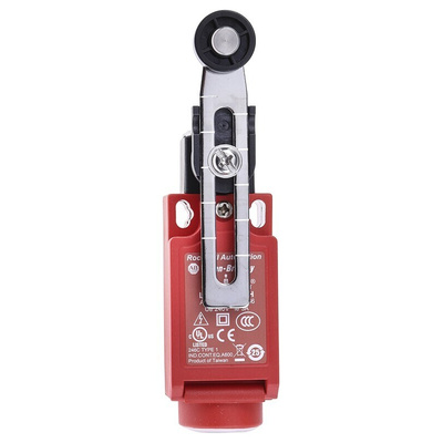 Allen Bradley Guardmaster 440P Series Adjustable Roller Lever Top Plunger, NO/NC, IP66, SPST, Glass Filled PBT Housing