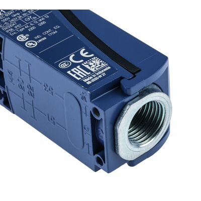Telemecanique Sensors OsiSense XC Series Cats Whisker Limit Switch, NO/NC, IP66, IP67, 2P, Metal Housing, 240V ac Max,