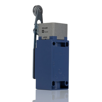 Telemecanique Sensors XCKJ Series Roller Lever Limit Switch, 1NC/1NO, IP66, DPST, Zamak Zinc Alloy Housing, 240V ac